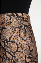 Silky Snake Print Skirt