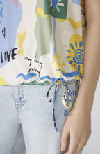 Silky Touch Vitamin Sea Drawstring Hem Blouse
