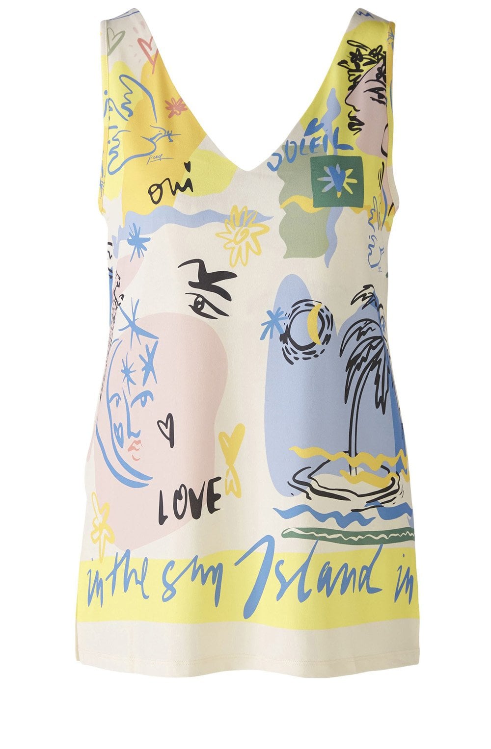 Silky Touch Vitamin Sea Sleeveless Top