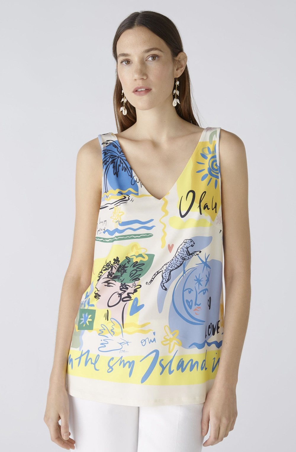 Silky Touch Vitamin Sea Sleeveless Top