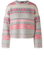 Silver Grey Pink and Off White Jumper