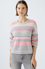 Silver Grey Pink and Off White Jumper