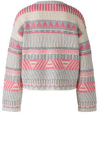 Silver Grey Pink and Off White Jumper