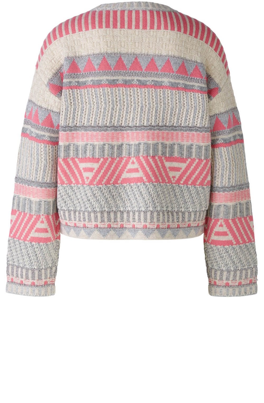 Silver Grey Pink and Off White Jumper