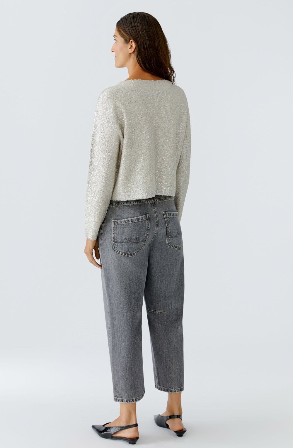 Silver Stone Gloss Shortened Jumper