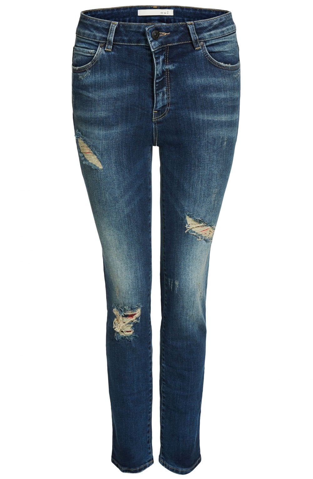Slim Fit Distressed Jeans