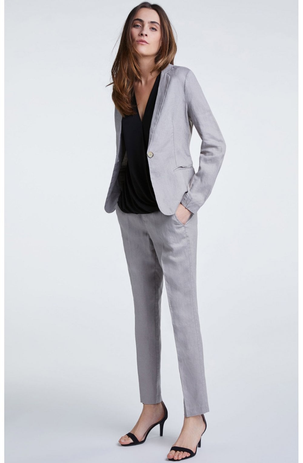 Smoked Grey Linen Jacket