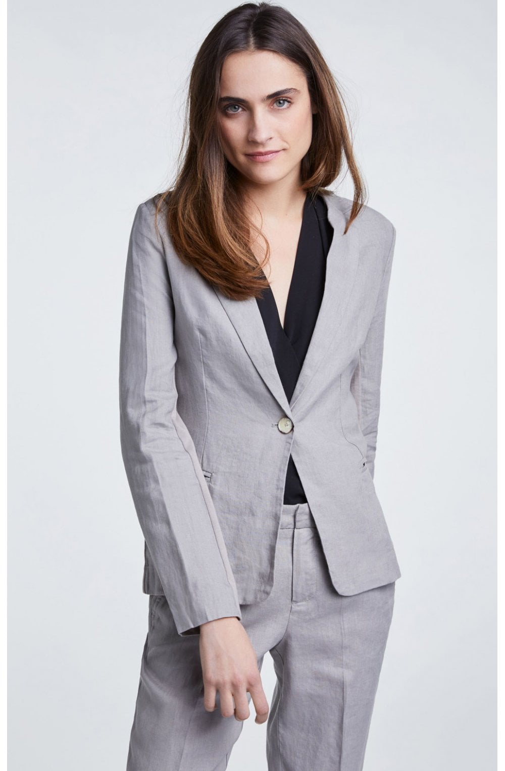 Smoked Grey Linen Jacket