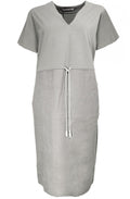 Smoked Grey Linen Shift Dress