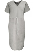 Smoked Grey Linen Shift Dress