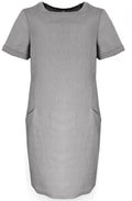 Smoked Grey Linen Shift Dress