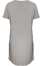 Smoked Grey Linen Shift Dress
