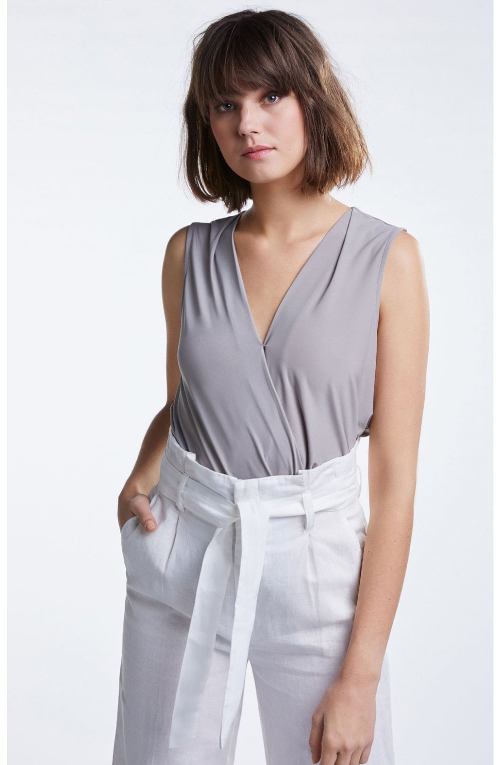 Smoked Grey Wrap Front Top