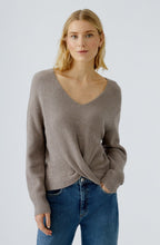 Smokey Taupe Knotted Front Jumper