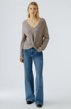 Smokey Taupe Knotted Front Jumper