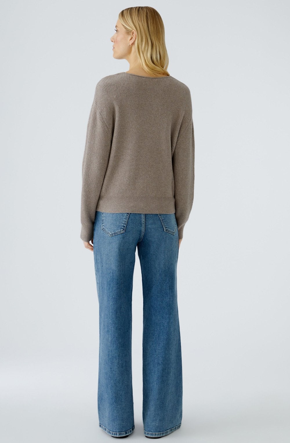 Smokey Taupe Knotted Front Jumper