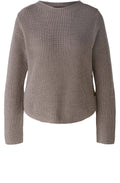 Smoky Taupe Button Detail Cotton Jumper