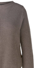 Smoky Taupe Button Detail Cotton Jumper