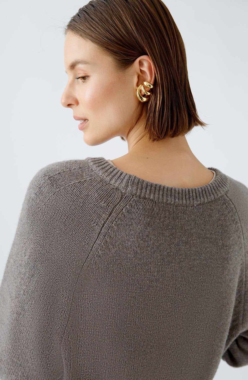 Smoky Taupe Shortened Box Jumper