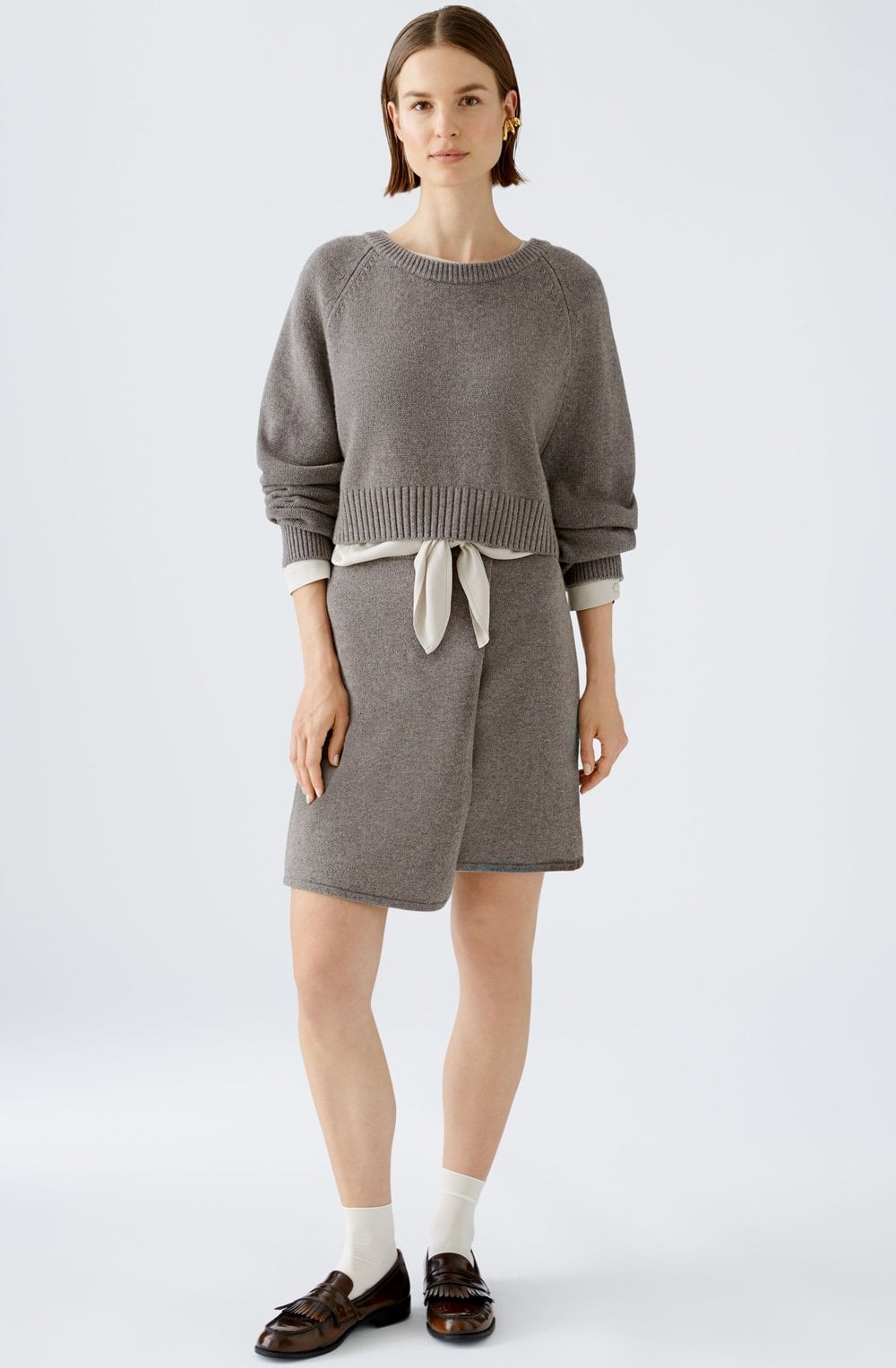Smoky Taupe Shortened Box Jumper