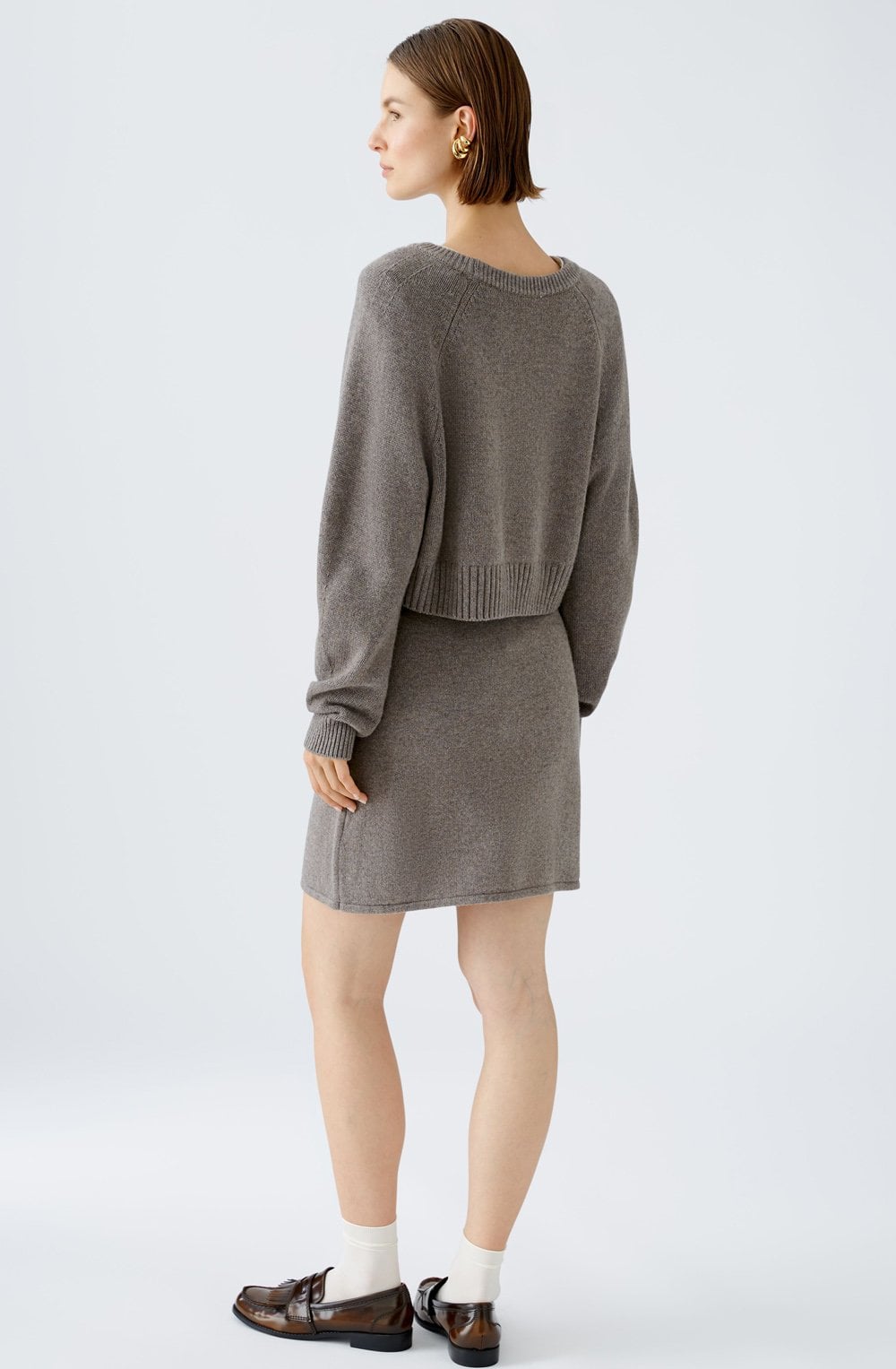 Smoky Taupe Shortened Box Jumper