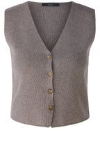 Smoky Taupe Wool Blend Knitted Waistcoat