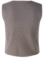 Smoky Taupe Wool Blend Knitted Waistcoat