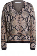 Snake Print Fine Knit Jumper
