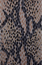 Snake Print Fine Knit Scarf