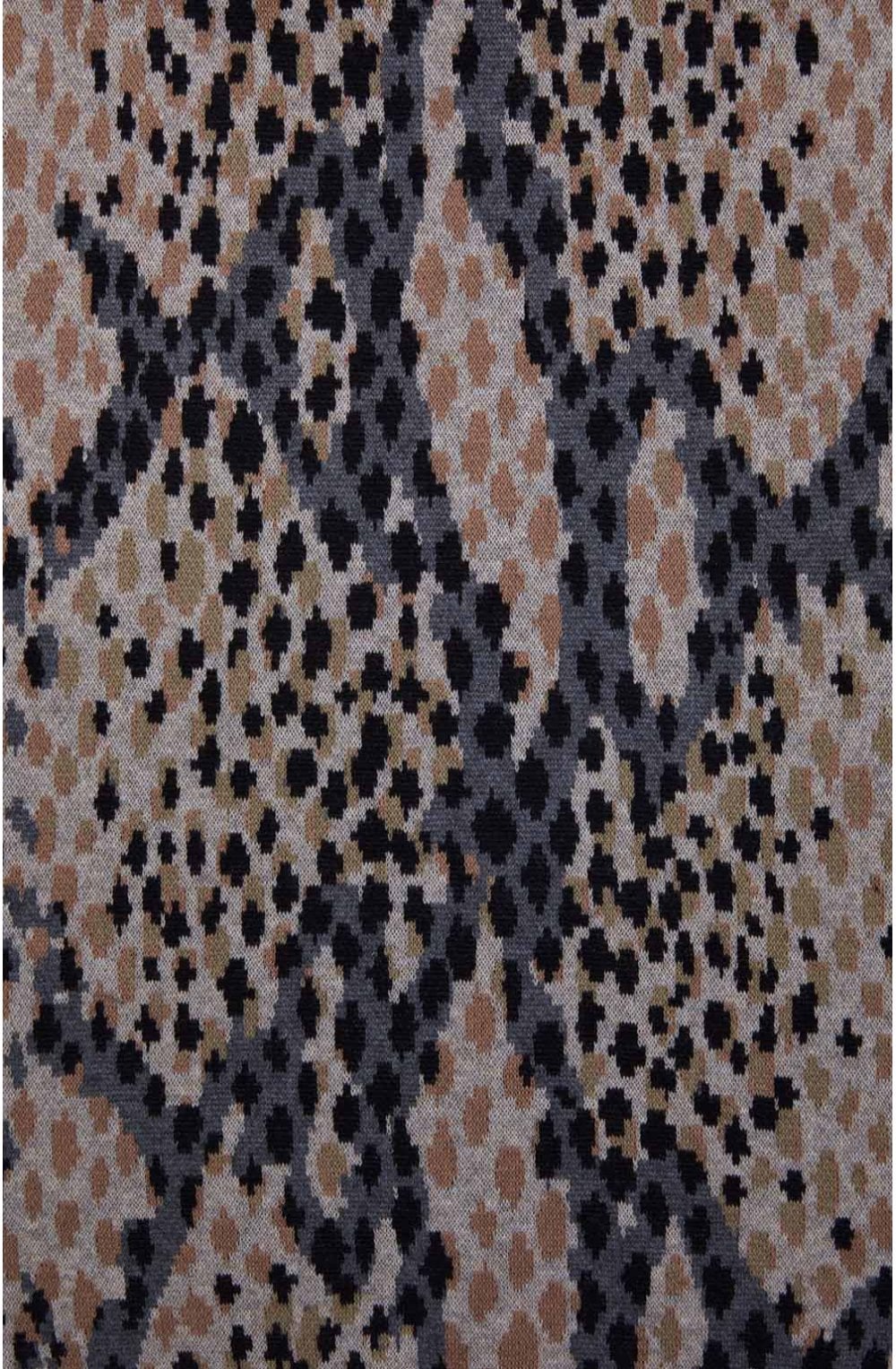 Snake Print Fine Knit Scarf