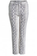 Snake Skin Print Jeans