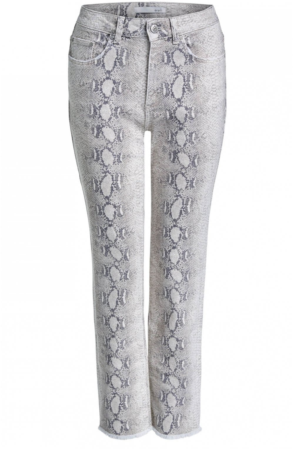 Snake Skin Print Jeans
