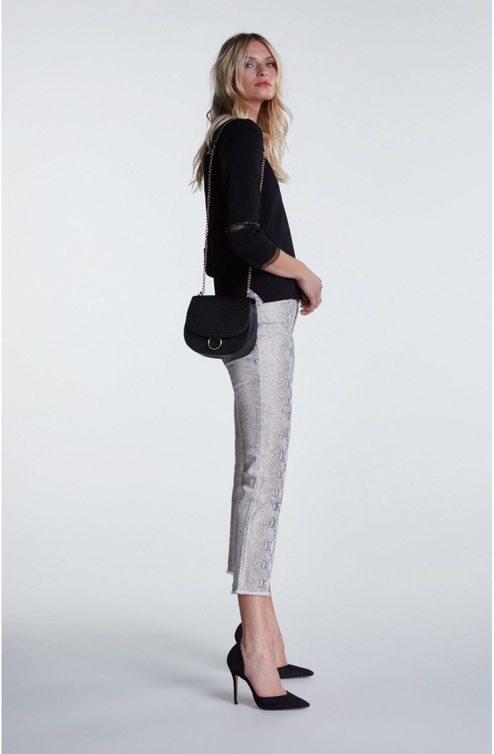 Snake Skin Print Jeans