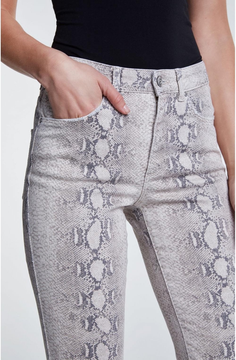 Snake Skin Print Jeans