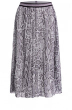 Snake Skin Print Pleated Skirt