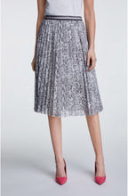 Snake Skin Print Pleated Skirt
