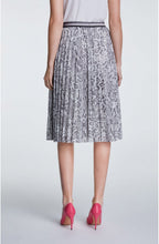 Snake Skin Print Pleated Skirt