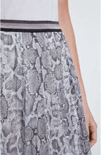 Snake Skin Print Pleated Skirt