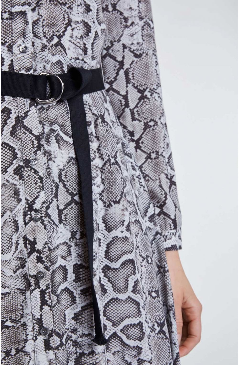 Snake Skin Print Shirt Dress