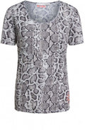 Snake Skin Print T Shirt