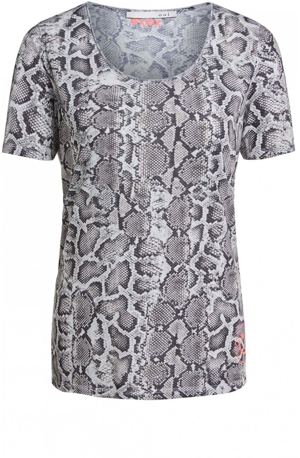 Snake Skin Print T Shirt