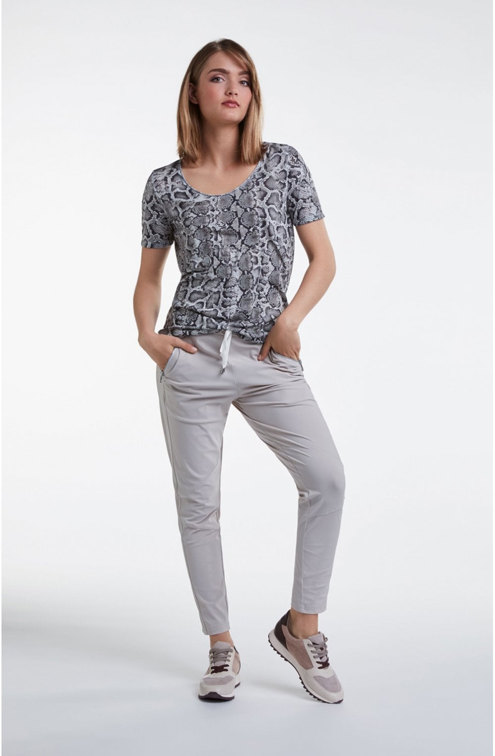 Snake Skin Print T Shirt