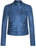 Soft blue leather Jacket