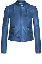 Soft blue leather Jacket