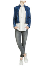 Soft blue leather Jacket