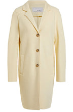 Soft Yellow Boiled Wool Coat