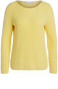 Soft Yellow Ribbed Knit Jumper