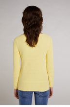 Soft Yellow Ribbed Knit Jumper