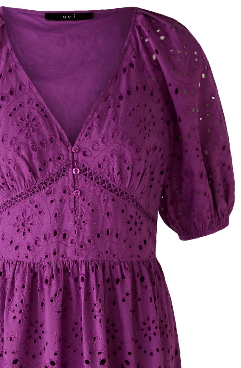 Sparkling Grape Broderie Anglaise Dress
