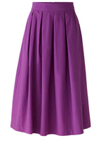 Sparkling Grape Cotton Midi Skirt